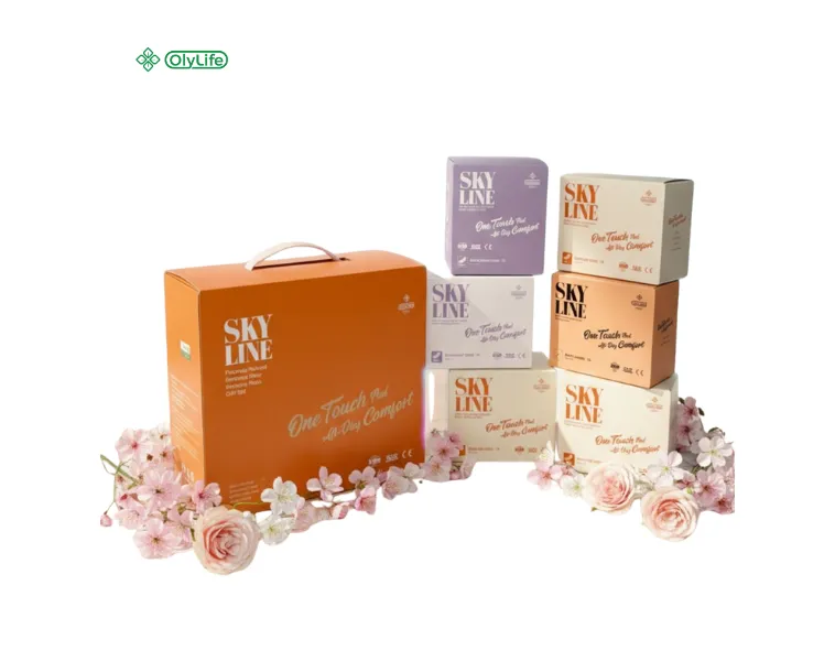 OlyLife Skyline SL-6 One Touch Pad wellness feminine care variety pack