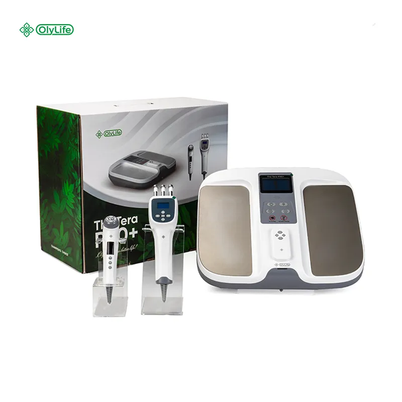 OlyLife Tera P90+ PEMF wellness device with accessories